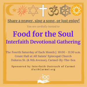 Food for the Soul Interfaith Devotional @ All Saints' Grant Hall (across from church office)